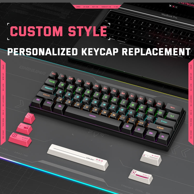 ONIKUMA G55 61 Keys RGB Colorful Lighting Wired Gaming Mechanical Keyboard My Store