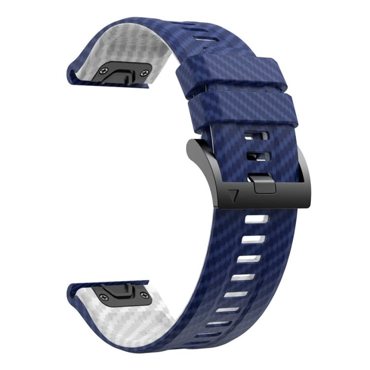 Two Color Carbon Fiber Pattern Silicone Watch Band