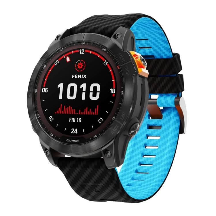 Two Color Carbon Fiber Pattern Silicone Watch Band