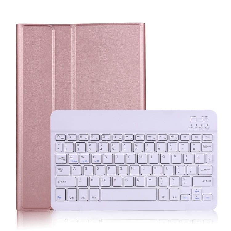 Detachable Bluetooth Keyboard Ultrathin Horizontal Flip Leather Case with Holder & Elastic Band