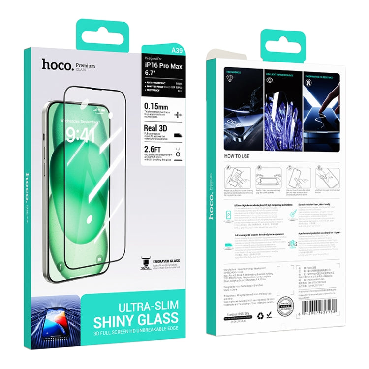 hoco A39 0.15mm Etched 3D HD Tempered Film