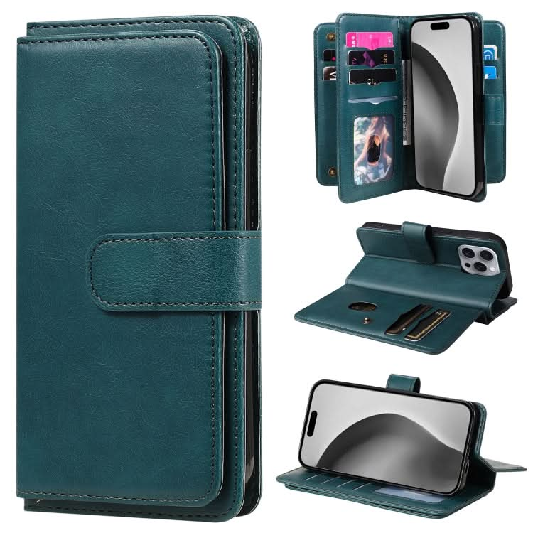 Multi-Function Wallet 10 Card Slots Leather Phone Case