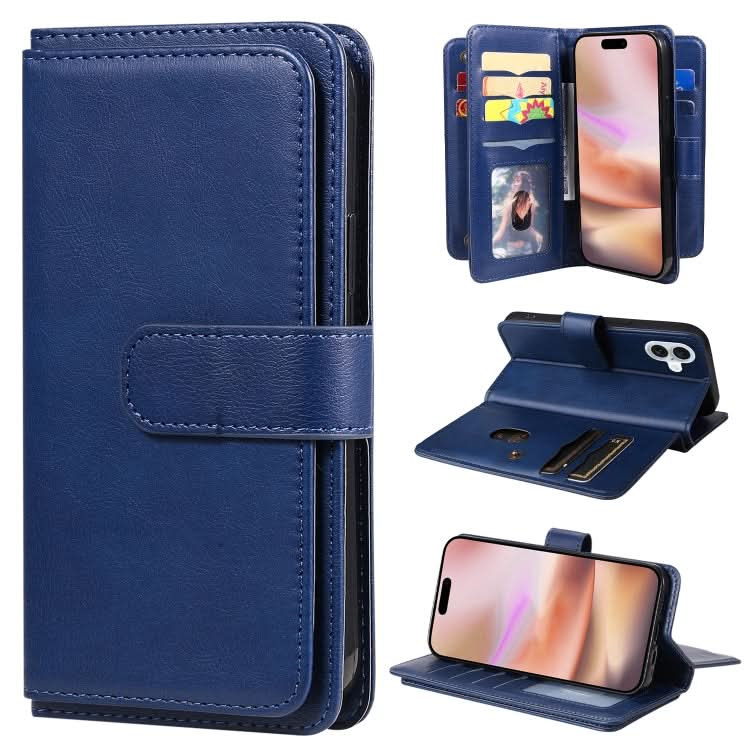 Multi-Function Wallet 10 Card Slots Leather Phone Case