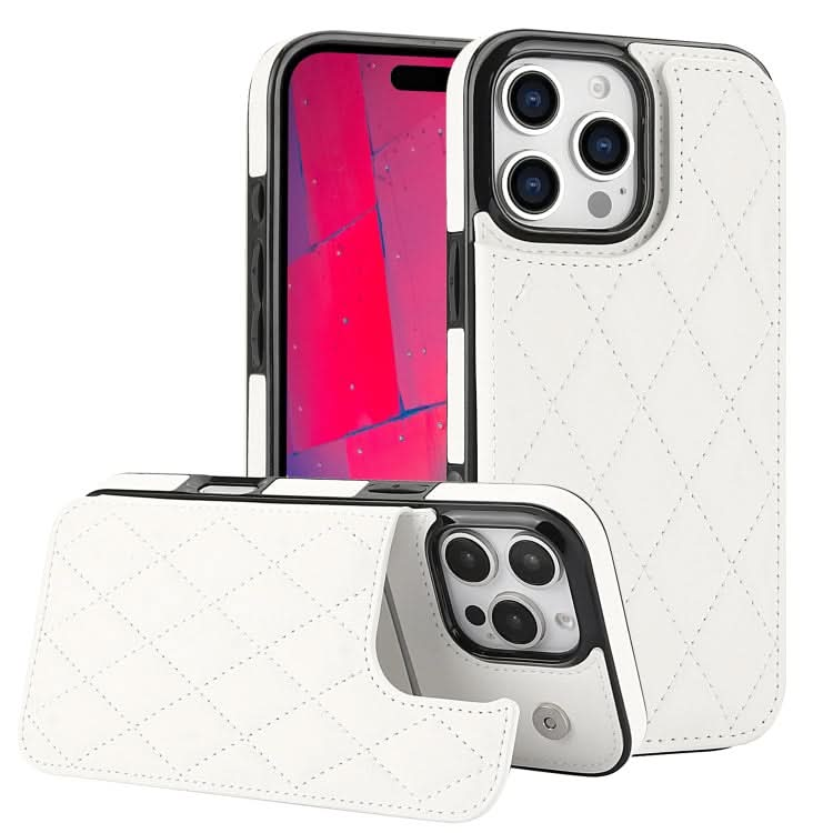 Double Buckle Rhombic PU Leather Phone Case, Series 2