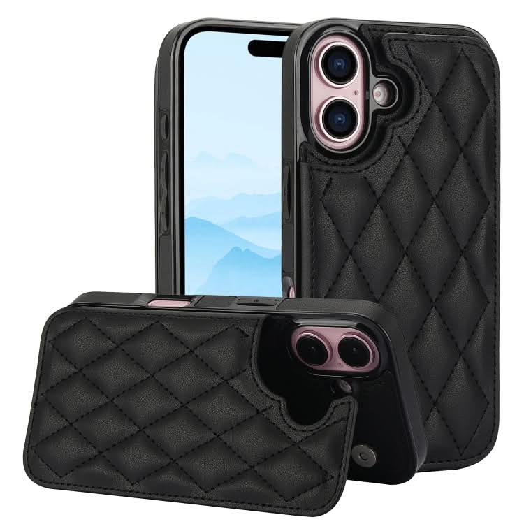 Double Buckle Rhombic PU Leather Phone Case, Series 1