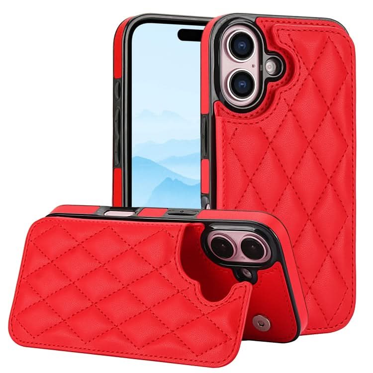 Double Buckle Rhombic PU Leather Phone Case, Series 1