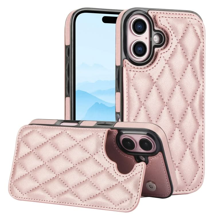 Double Buckle Rhombic PU Leather Phone Case, Series 1