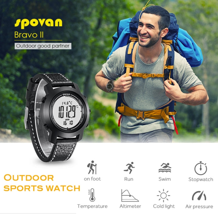 SPOVAN Bravo II Multifunctional Outdoor Sports Compass Watch Reluova