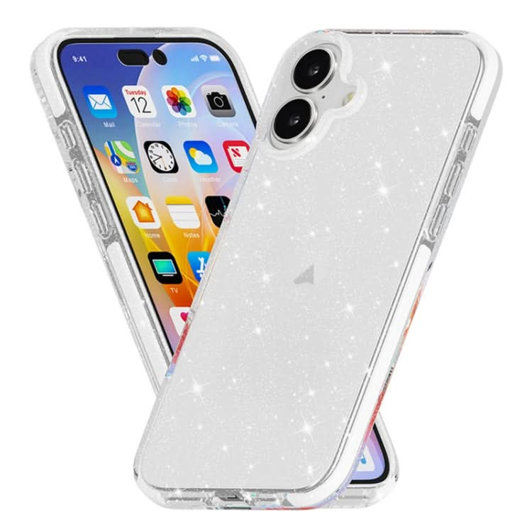 Dual Color Clear Glitter TPU + TPE Full Coverage Phone Case