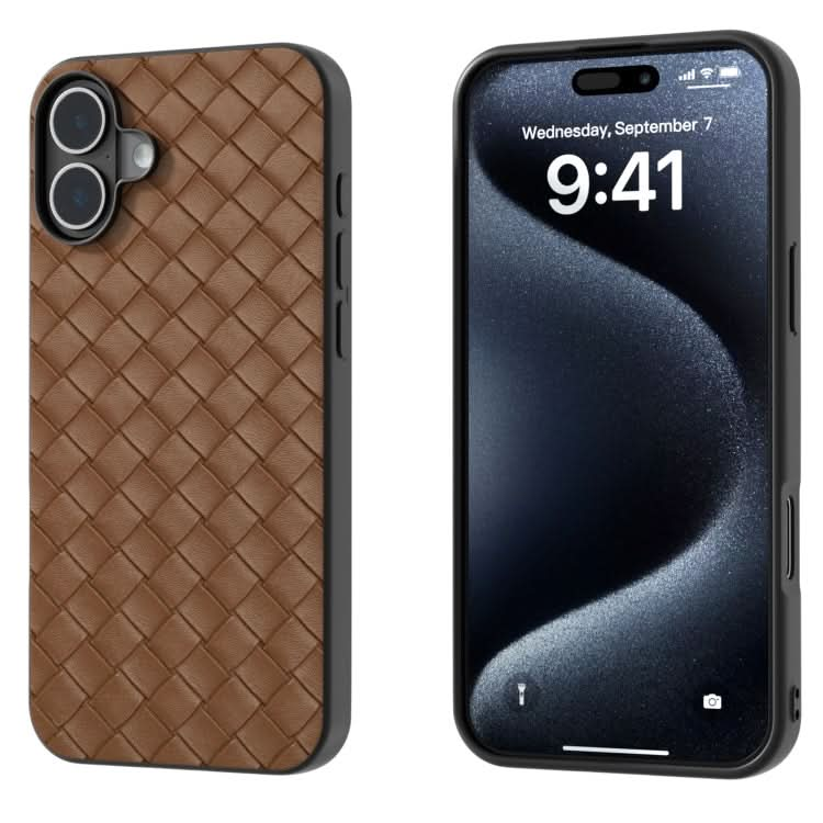 Black Frame Woven Texture PU Phone Case, Series 2