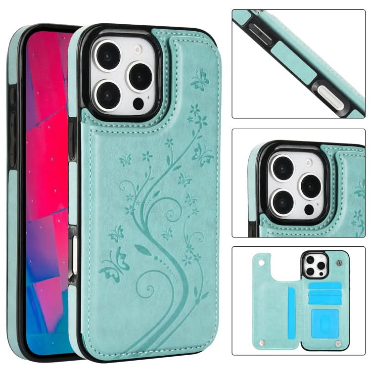 Double Buckle Butterfly Embossing PU Phone Case, Series 2