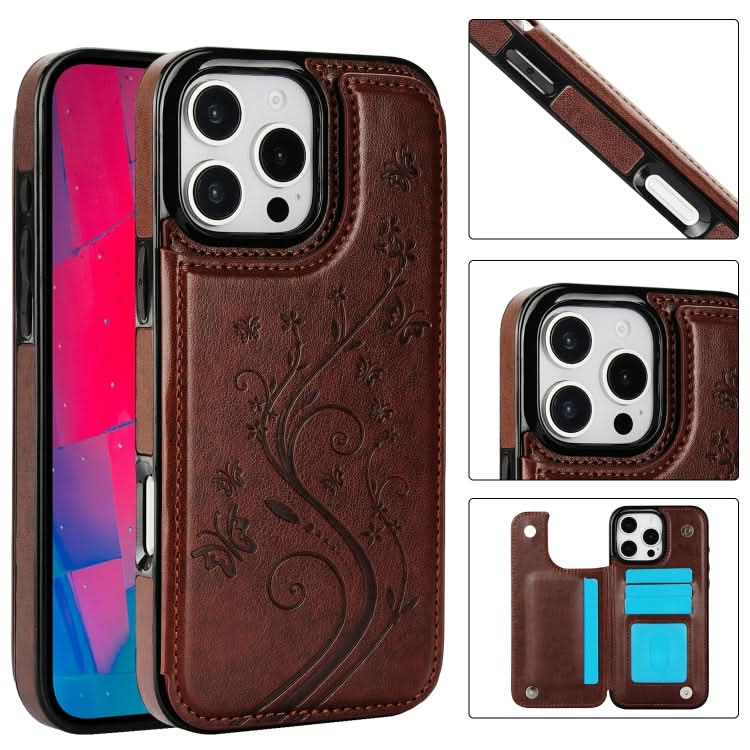 Double Buckle Butterfly Embossing PU Phone Case, Series 2