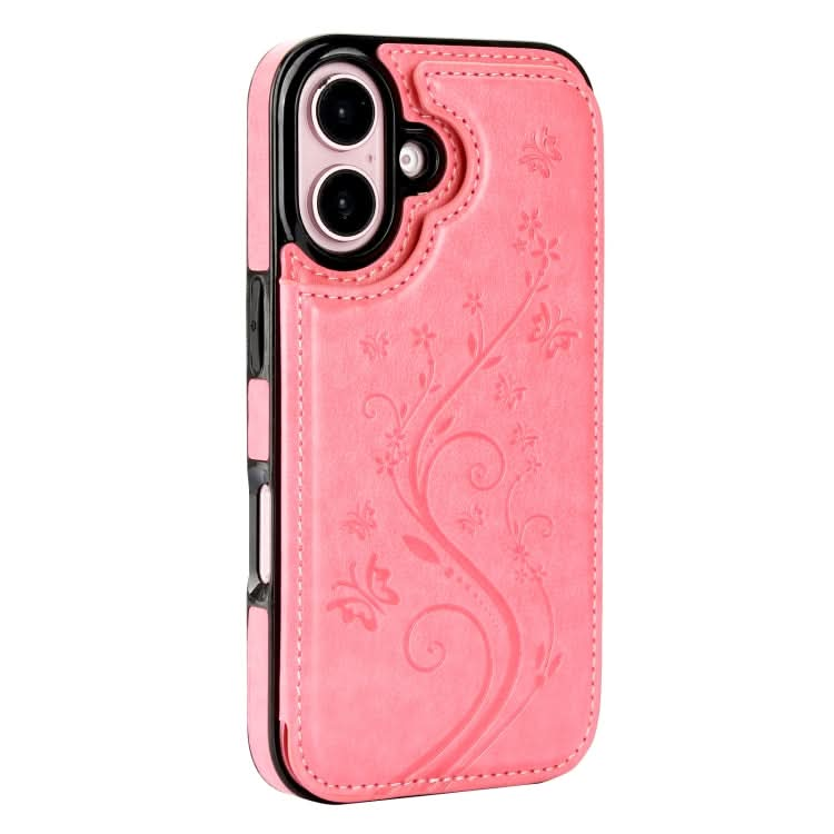 Double Buckle Butterfly Embossing PU Phone Case, Series 1