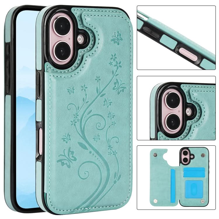 Double Buckle Butterfly Embossing PU Phone Case, Series 1