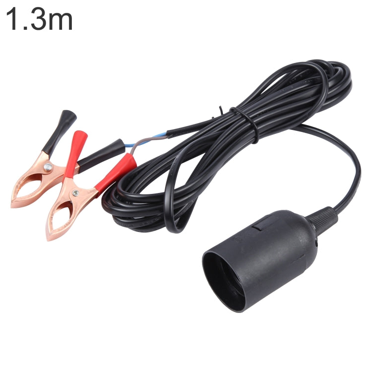 E14 Car Battery Charging Crocodile Clip to Headlight Connection Cable