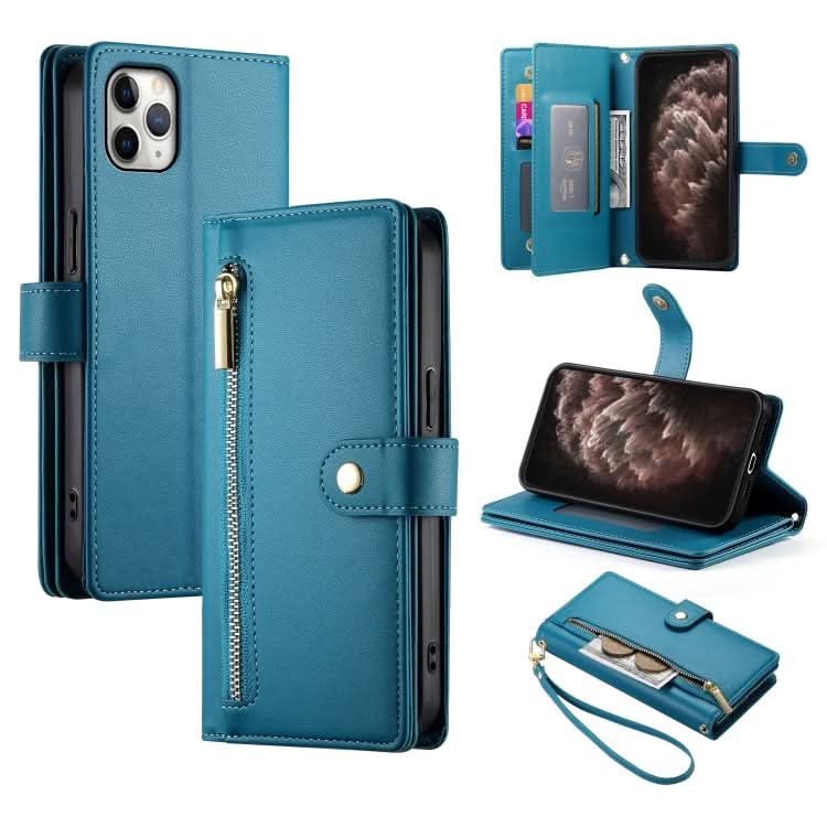 Nine Card-slot Zipper Wallet Bag Leather Phone Case, Series 2