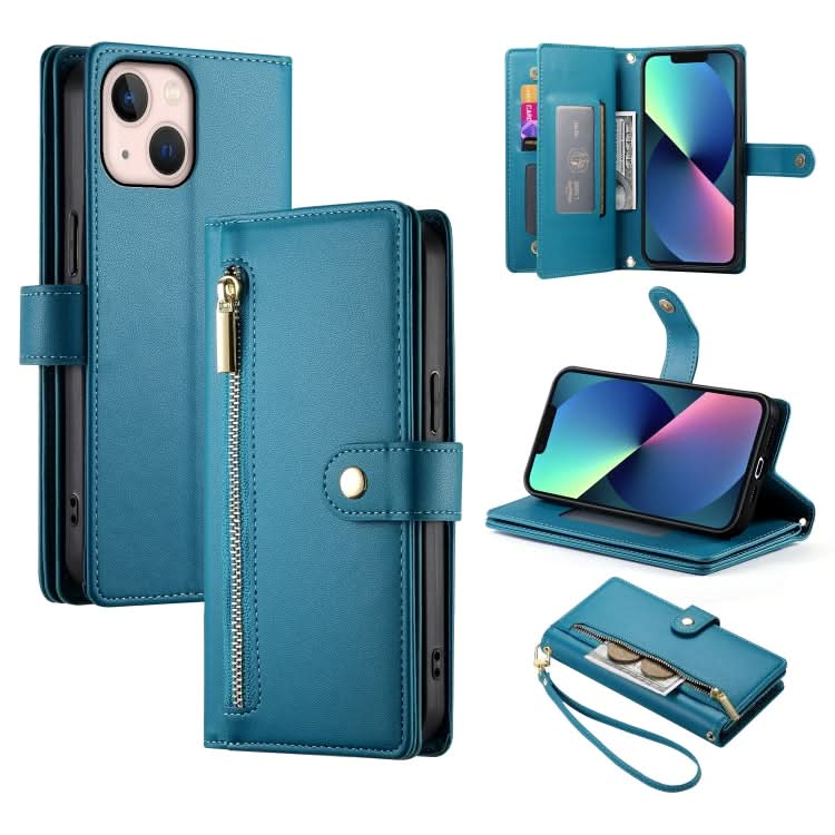 Nine Card-slot Zipper Wallet Bag Leather Phone Case, Series 3