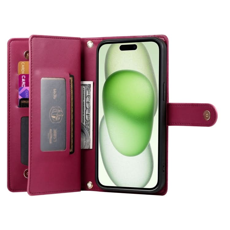 Nine Card-slot Zipper Wallet Bag Leather Phone Case, Series 4