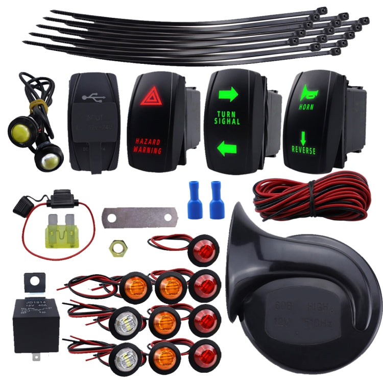 ATV UTV Turn Signal Fault Light Horn Wiring Harness Kit