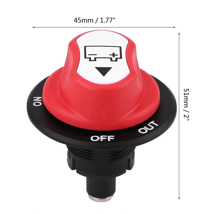 Yacht RV 12V 50A Battery DC Switch with 4pcs Terminals