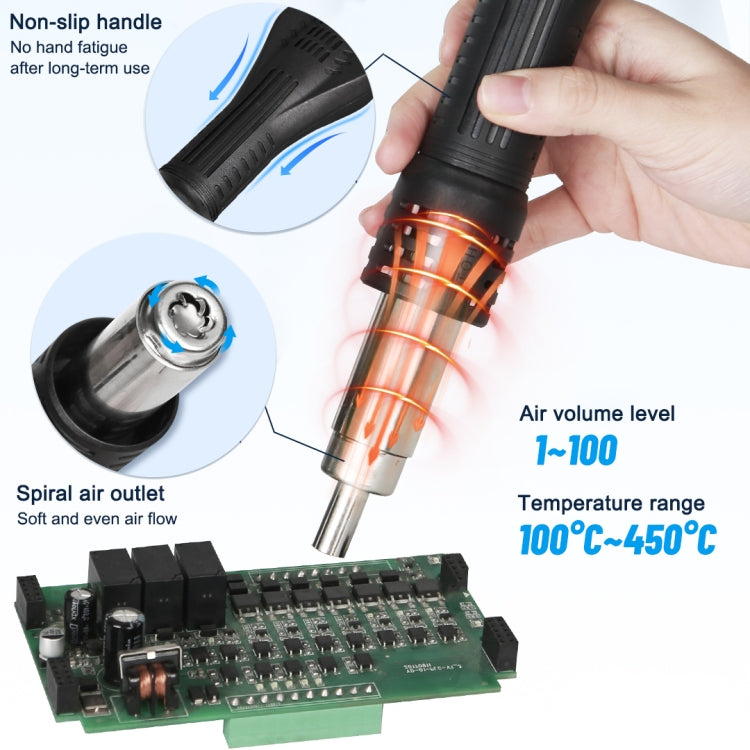 Kaisi 858Pro Smart Sleep Lead-free Digital Display Hot Air Gun Desoldering Station My Store