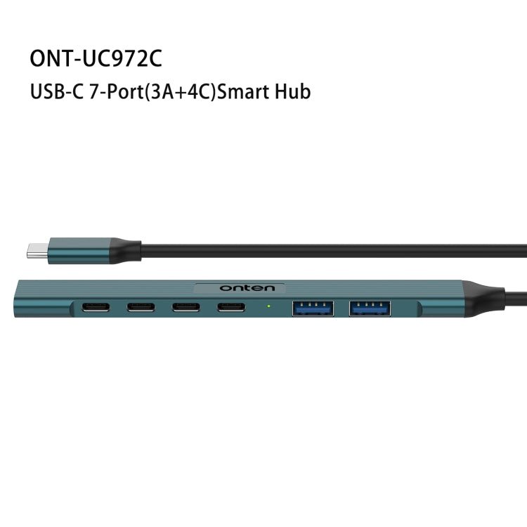 Onten UC972C 7 in 1 USB-C / Type-C to USB3.0 + USB2.0x2 + Type-Cx4 HUB Docking Station