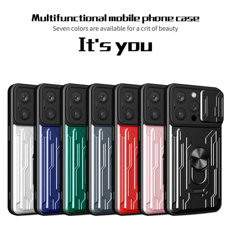 Sliding Camshield TPU+PC Phone Case with Card Slot, Series 1