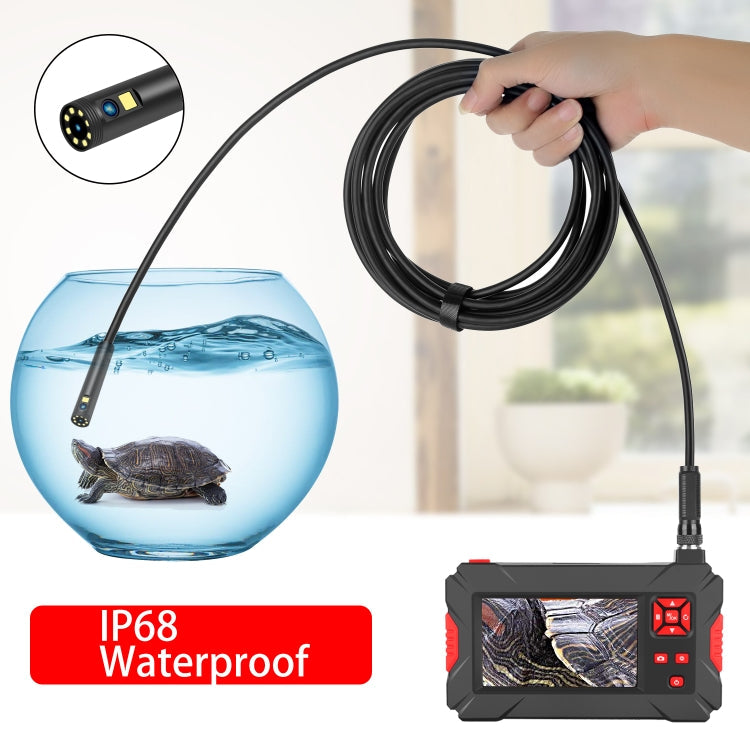 P30 8mm 1080P IP68 Waterproof 4.3 inch Screen Dual Camera Digital Endoscope