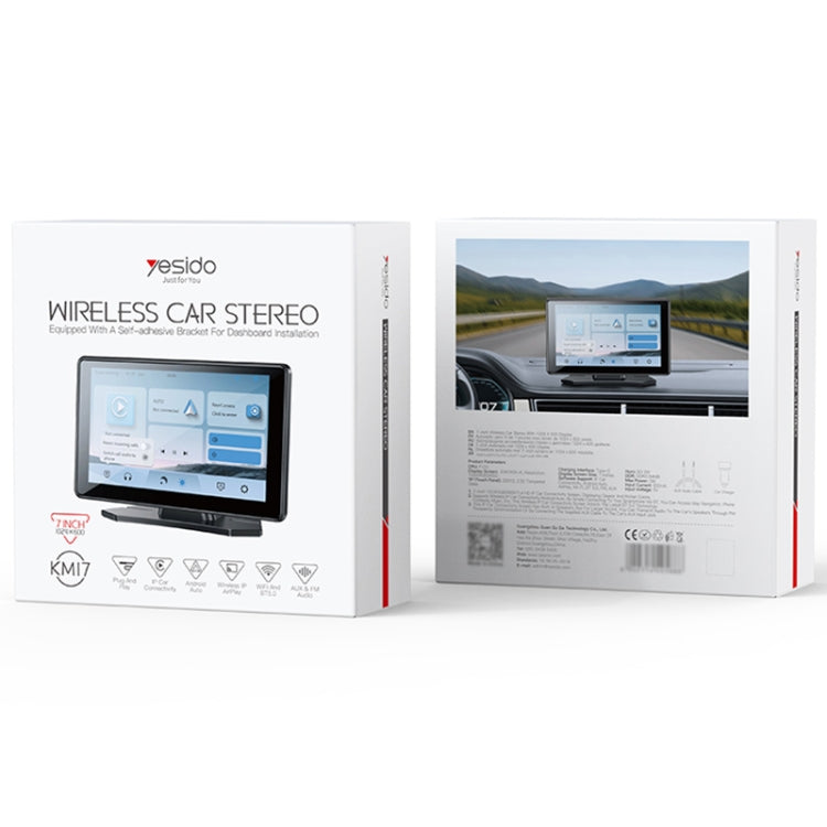 Yesido KM17 7 inch Center Console CarPlay Portable Car Video Navigation