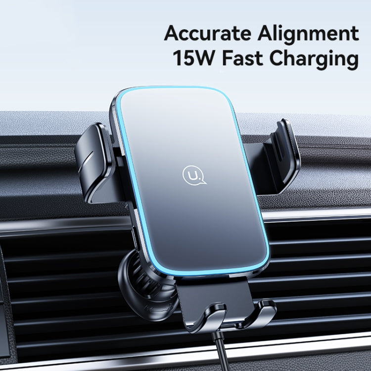 USAMS CD230 15W Accurate Aligment Wireless Charging Car Phone Holder with Suction Cup ÎҵÄÉ̵ê