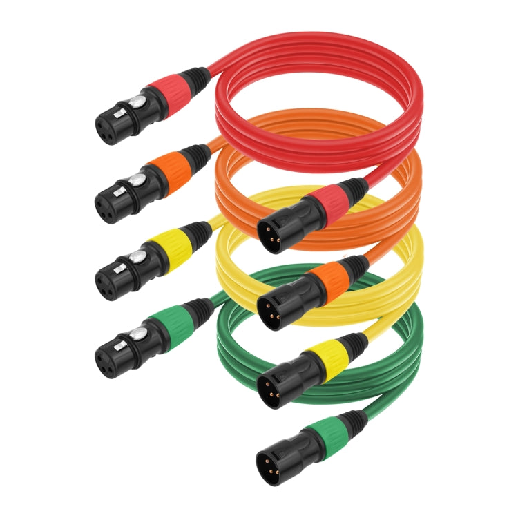 4 Color / Set JC1015 XLR 3pin Male to Female Audio Cable-Reluova