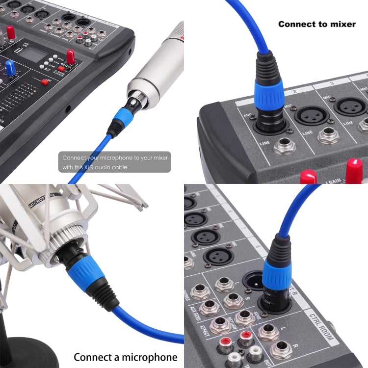 4 Color / Set JC1015 XLR 3pin Male to Female Audio Cable-Reluova