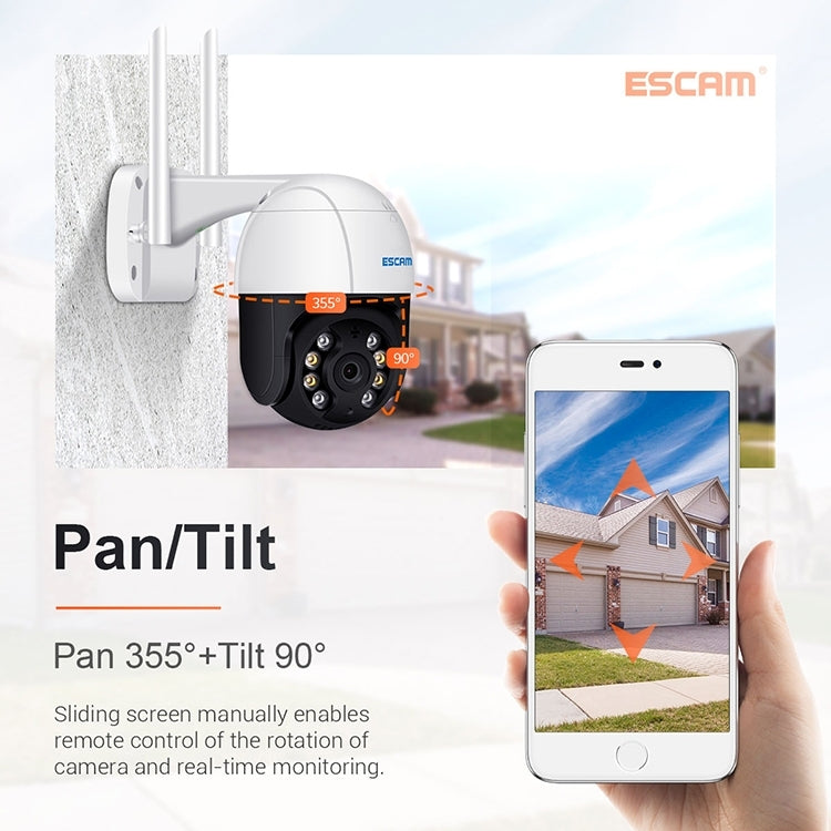 ESCAM QF518 5MP Smart WiFi IP Camera, Support AI Humanoid Detection / Auto Tracking / Dual Light Night Vision / Cloud Storage / Two Way Audio / TF Card