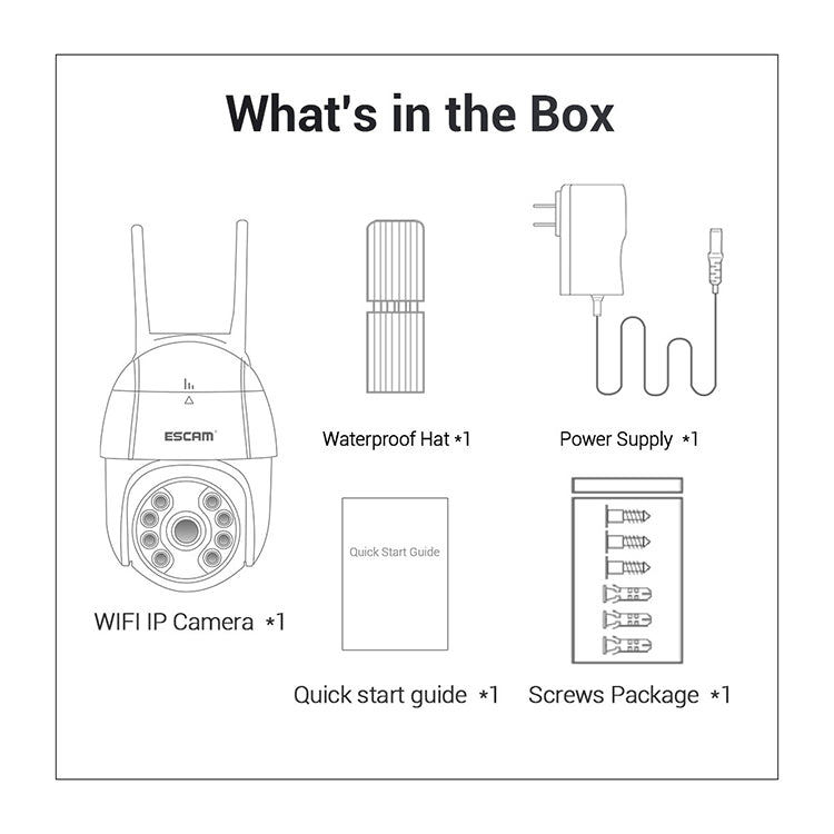 ESCAM QF518 5MP Smart WiFi IP Camera, Support AI Humanoid Detection / Auto Tracking / Dual Light Night Vision / Cloud Storage / Two Way Audio / TF Card