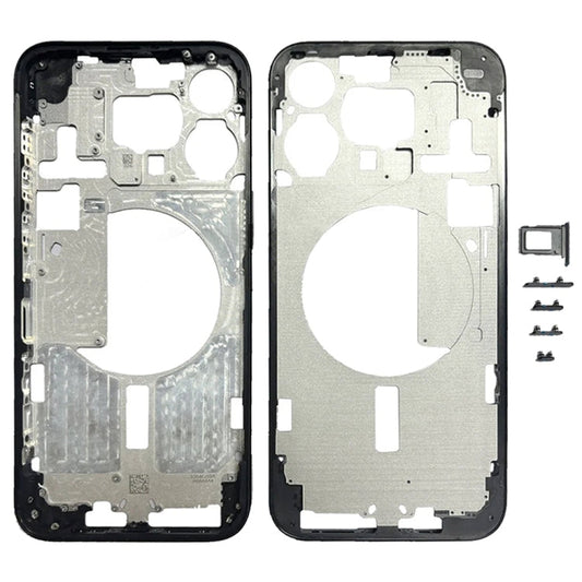 For iPhone 15 Pro Max Middle Frame Bezel Plate with Side Keys + Card Tray My Store