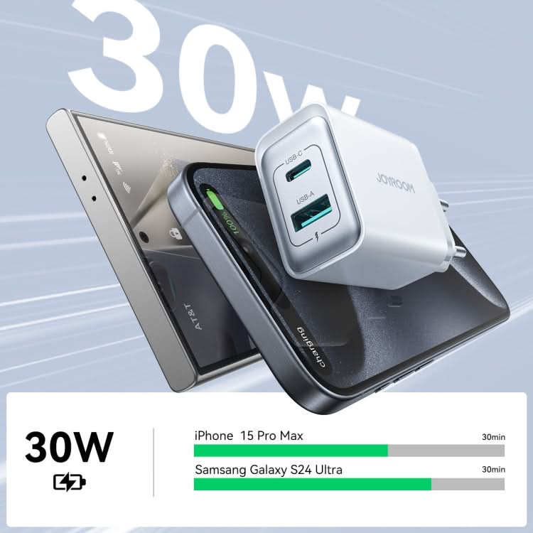 JOYROOM JR-TCF15 30W USB+USB-C / Type-C Fast Charger