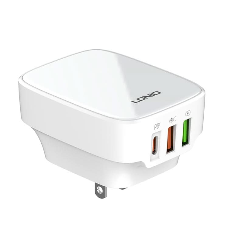 LDNIO Q334 32W Type-C + Dual USB Port Charger with 1m Micro USB Data Cable