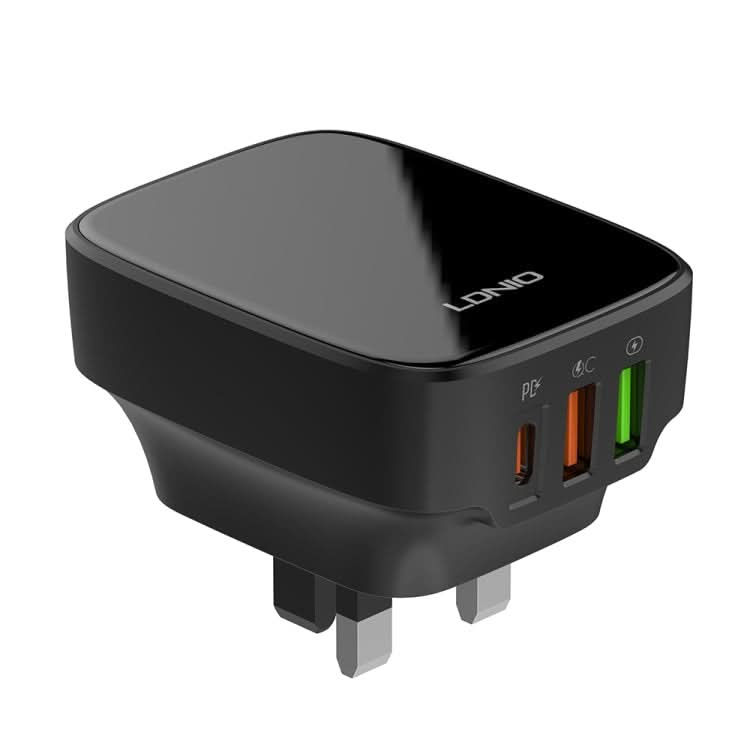 LDNIO Q334 32W Type-C + Dual USB Port Charger with 1m 8 Pin Data Cable