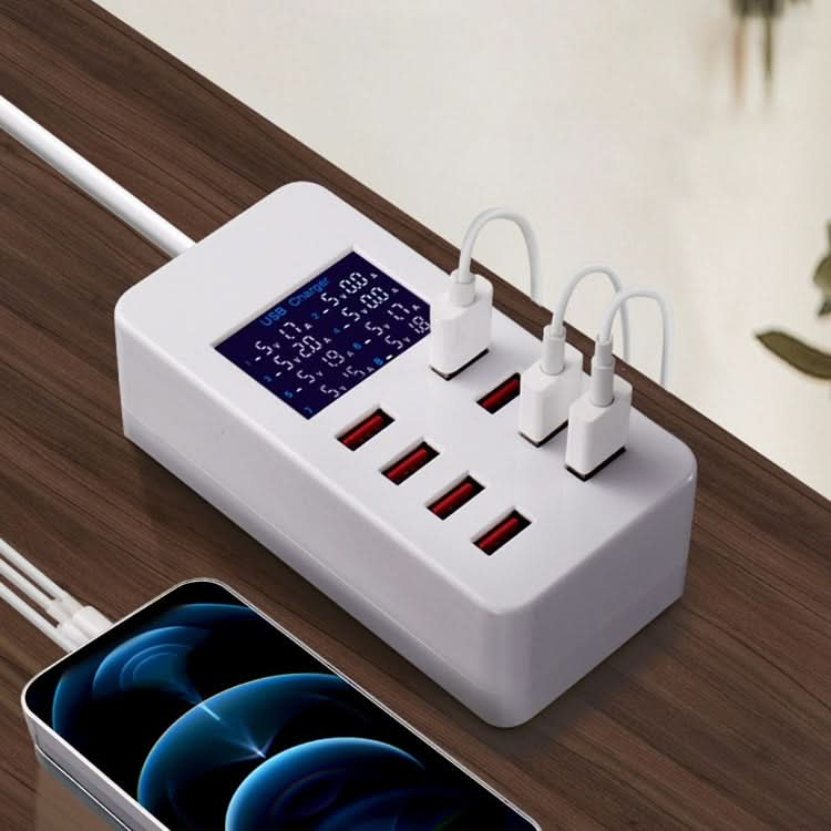 A8B 50W 8 Ports USB Smart Charging Station with Digital Display