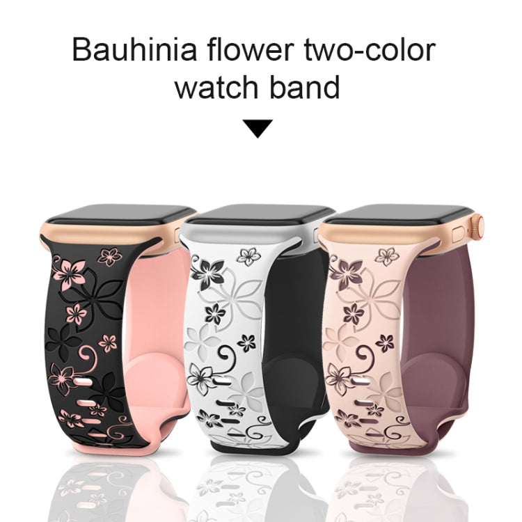 Bauhinia Two-color Embossed Silicone Watch Band, Series 1 My Store