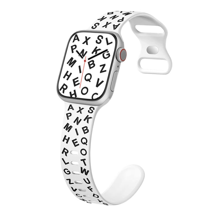 English Letters Style Butterfly Buckle Silicone Watch Band, Series 16 My Store