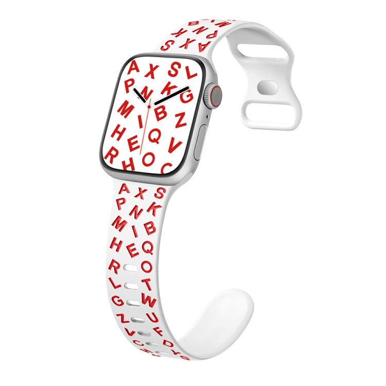 English Letters Style Butterfly Buckle Silicone Watch Band, Series 16 My Store