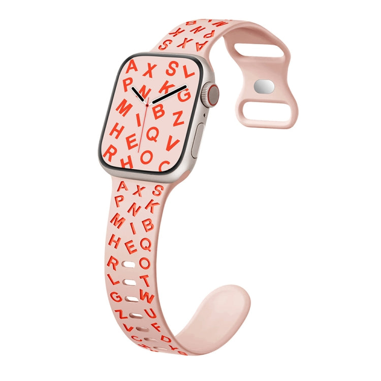 English Letters Style Butterfly Buckle Silicone Watch Band, Series 16