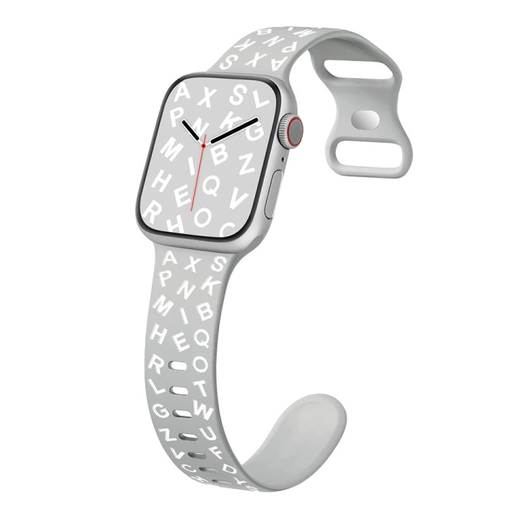 English Letters Style Butterfly Buckle Silicone Watch Band, Series 16 My Store