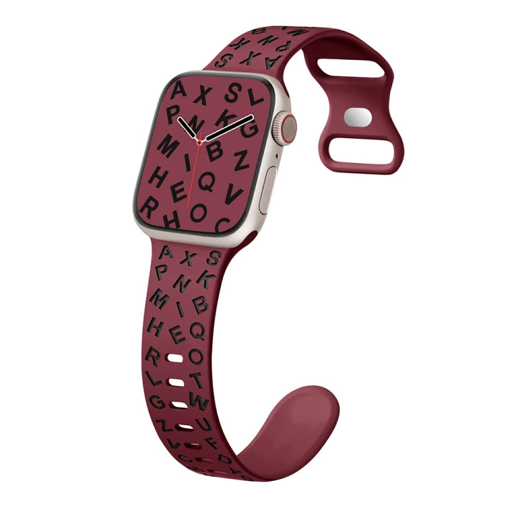 English Letters Style Butterfly Buckle Silicone Watch Band, Series 16