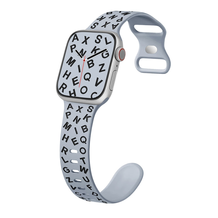 English Letters Style Butterfly Buckle Silicone Watch Band, Series 16