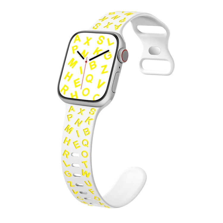 English Letters Style Butterfly Buckle Silicone Watch Band, Series 12