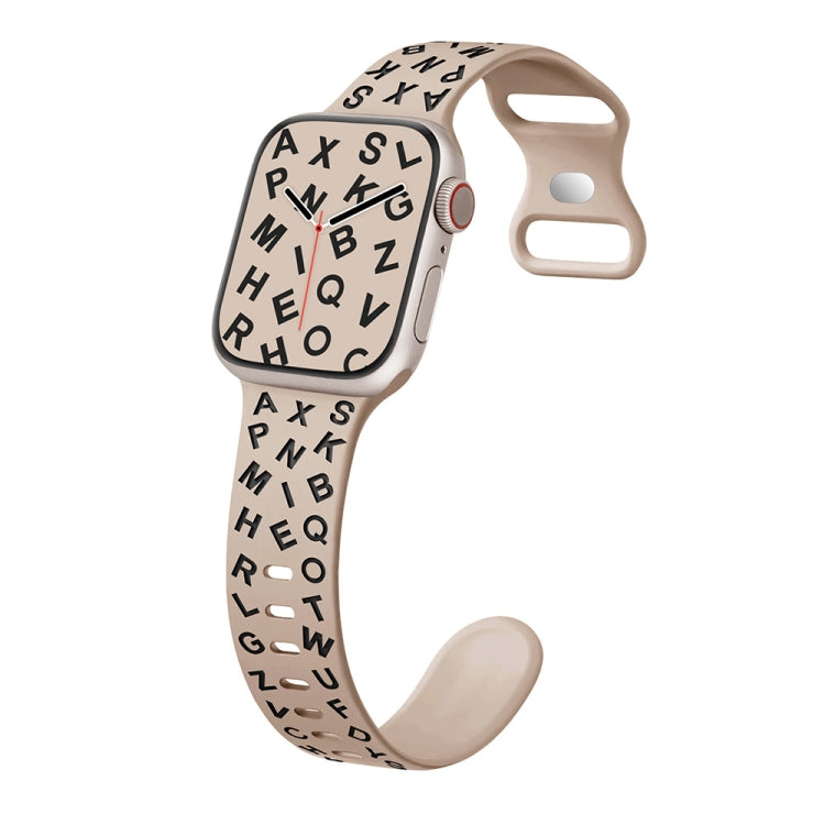 English Letters Style Butterfly Buckle Silicone Watch Band, Series 14