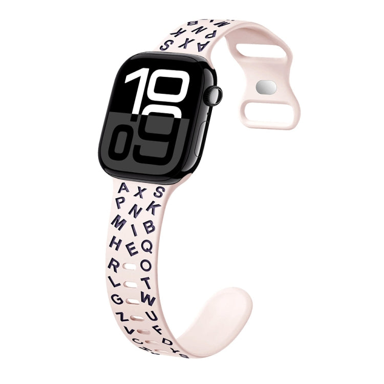 English Letters Style Butterfly Buckle Silicone Watch Band, Series 22