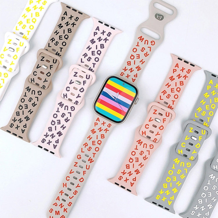 English Letters Style Butterfly Buckle Silicone Watch Band, Series 1 My Store